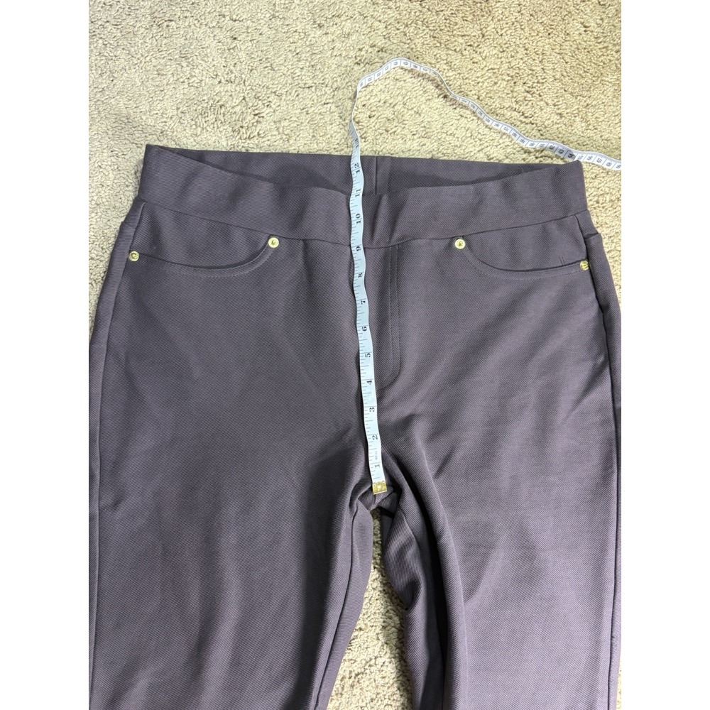Michael Kors Ponte Pull On Jeggings Women Large Brown Stretch Knit Office - Picture 6 of 10